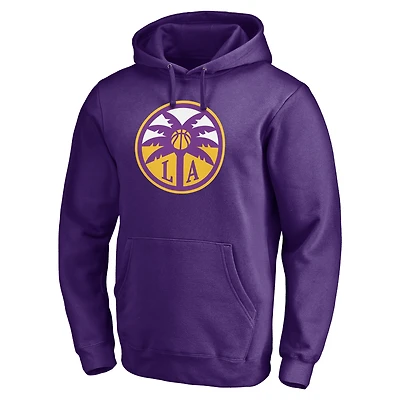 Men's Purple Los Angeles Sparks Primary Logo Pullover Hoodie