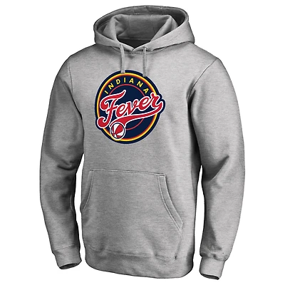 Men's Heathered Gray Indiana Fever Primary Logo Pullover Hoodie