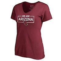 Women's Cardinal Arizona Cardinals We Are Icon V-Neck T-Shirt