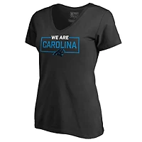 Women's Black Carolina Panthers We Are Icon V-Neck T-Shirt