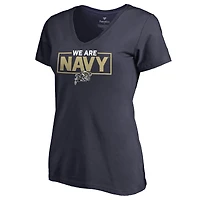 Women's Navy Navy Midshipmen We Are Icon V-Neck T-Shirt