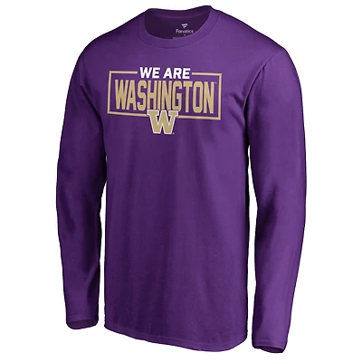 Men's Purple Washington Huskies We Are Icon Long Sleeve T-Shirt