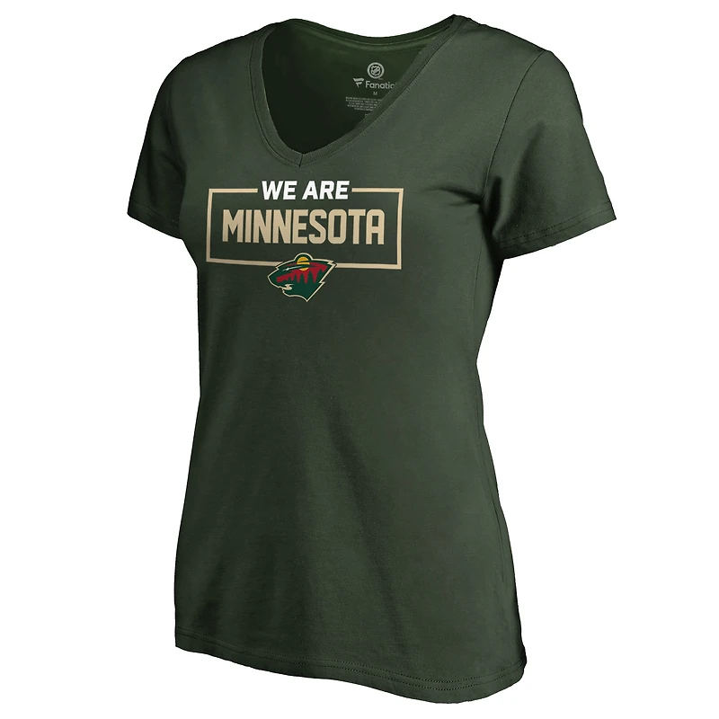 Women's Green Minnesota Wild Iconic Collection V-Neck T-Shirt