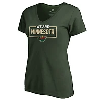 Women's Green Minnesota Wild Iconic Collection V-Neck T-Shirt