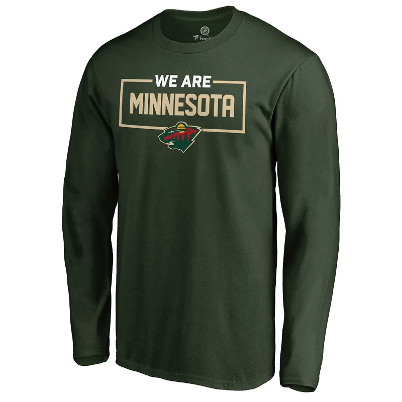Men's Green Minnesota Wild Iconic Collection We Are Long Sleeve T-Shirt