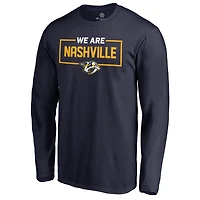 Men's Navy Nashville Predators Iconic Collection We Are Long Sleeve T-Shirt