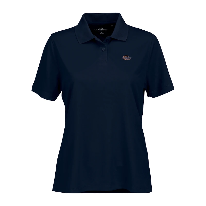 Women's Navy Pepperdine Waves Vansport Omega Plus Size Tech Polo