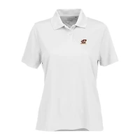 Women's White Cent. Michigan Chippewas Vansport Omega Plus Size Tech Polo