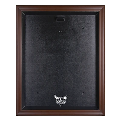 Charlotte Hornets Brown Framed Team Logo Jersey Display Case
