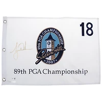 Tiger Woods Autographed 2007 89th PGA Championship Pin flag - Limited Edition of 500 - Upper Deck