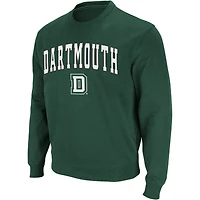 Men's Colosseum Green Dartmouth Big Green Arch & Logo Crew Neck Sweatshirt