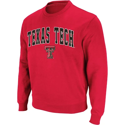 Men's Colosseum Texas Tech Red Raiders Arch & Logo Crew Neck Sweatshirt