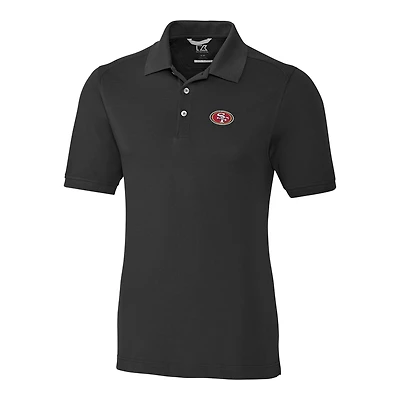 Men's Cutter & Buck Black San Francisco 49ers Big & Tall Advantage Polo