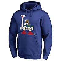Men's Royal Los Angeles Dodgers Hometown Collection Cali Flag Pullover Hoodie