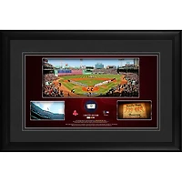 Boston Red Sox Framed 10" x 18" Stadium Panoramic Collage with a Piece of Game-Used Baseball - Limited Edition of 500
