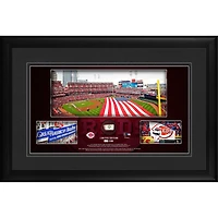 Cincinnati Reds Framed 10" x 18" Stadium Panoramic Collage with a Piece of Game-Used Baseball - Limited Edition of 500