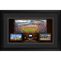 Houston Astros Framed 10" x 18" Stadium Panoramic Collage with a Piece of Game-Used Baseball - Limited Edition of 500