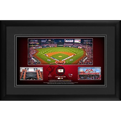 St. Louis Cardinals Framed 10" x 18" Stadium Panoramic Collage with a Piece of Game-Used Baseball - Limited Edition of 500