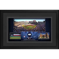 Texas Rangers Framed 10" x 18" Stadium Panoramic Collage with a Piece of Game-Used Baseball - Limited Edition of 500