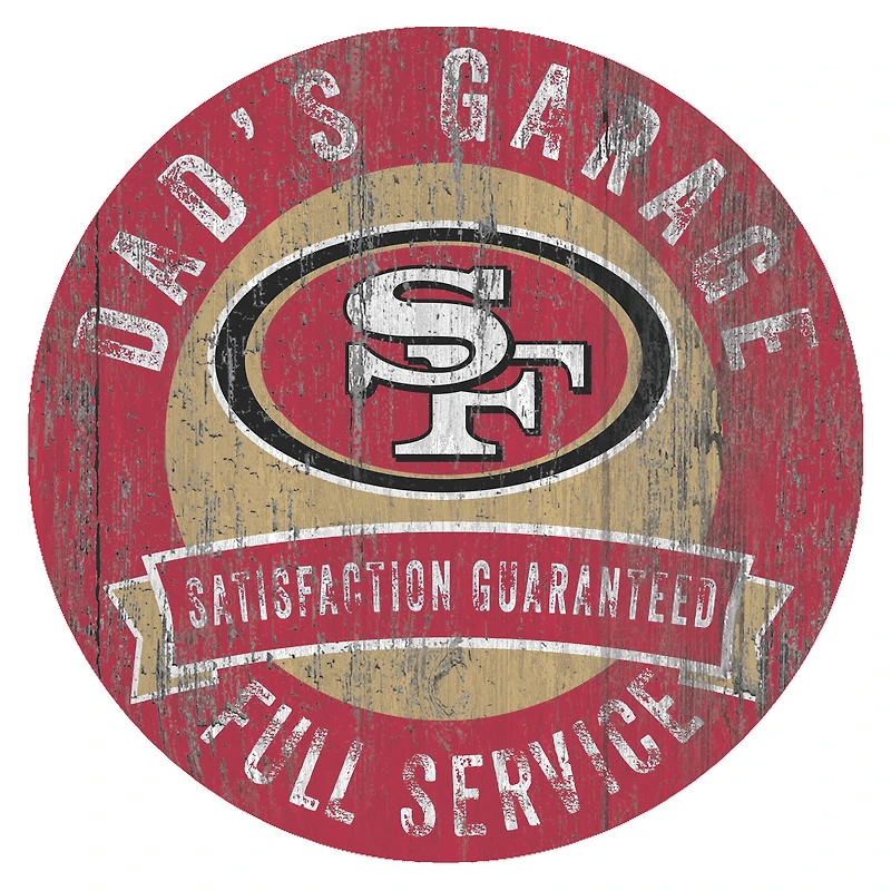 San Francisco 49ers 12" x 12" Dad's Garage Sign