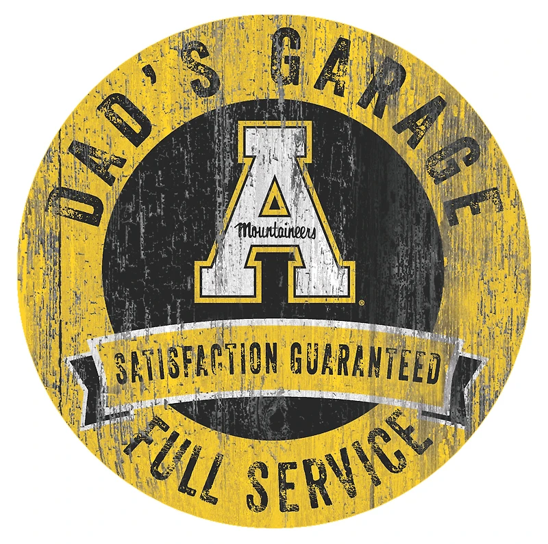 Appalachian State Mountaineers 12" x 12" Dad's Garage Sign