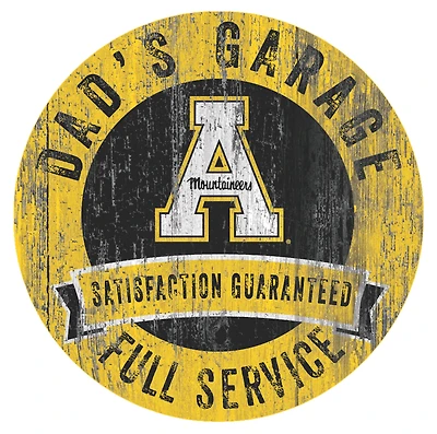 Appalachian State Mountaineers 12" x 12" Dad's Garage Sign