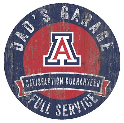 Arizona Wildcats 12" x 12" Dad's Garage Sign