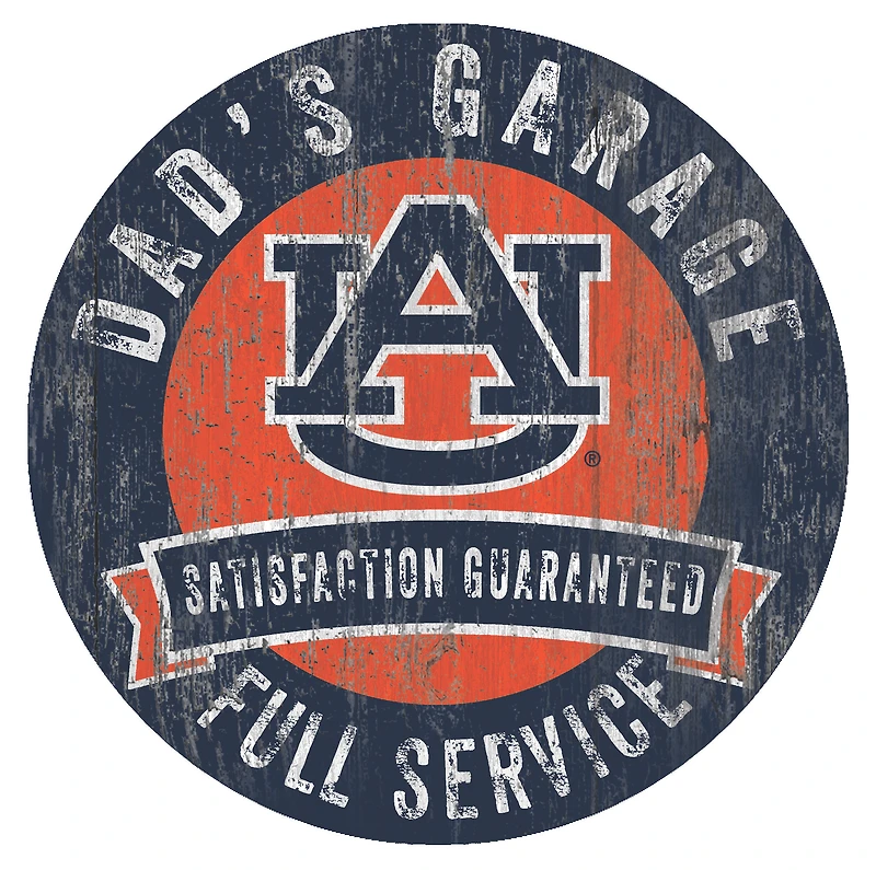 Auburn Tigers 12" x 12" Dad's Garage Sign