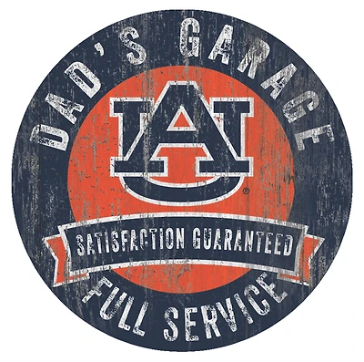 Auburn Tigers 12" x 12" Dad's Garage Sign