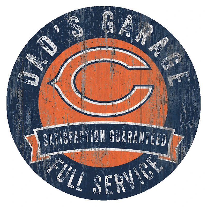 Chicago Bears 12" x 12" Dad's Garage Sign
