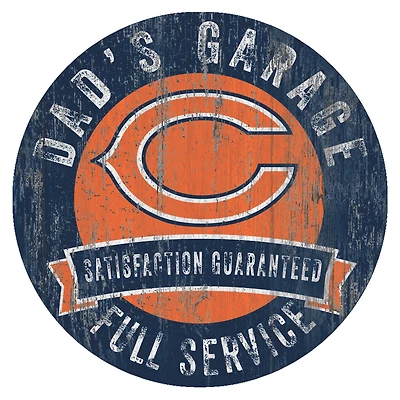 Chicago Bears 12" x 12" Dad's Garage Sign
