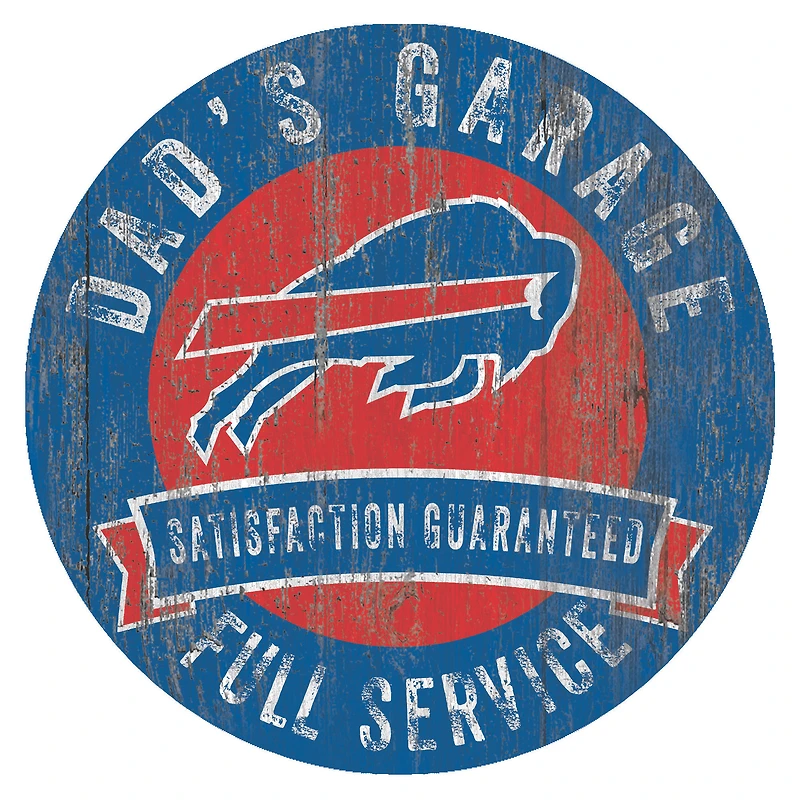 Buffalo Bills 12" x 12" Dad's Garage Sign