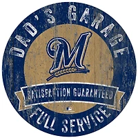 Milwaukee Brewers 12" x 12" Dad's Garage Sign