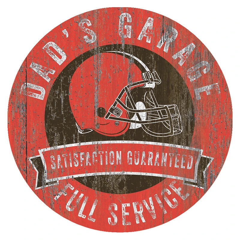 Cleveland Browns 12" x 12" Dad's Garage Sign