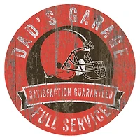 Cleveland Browns 12" x 12" Dad's Garage Sign