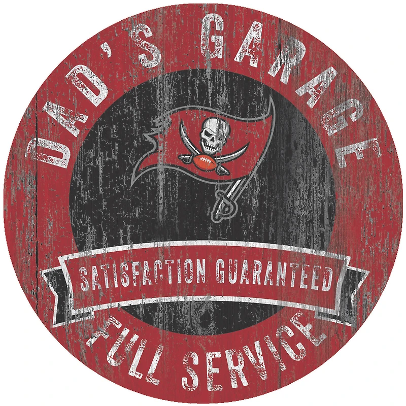 Tampa Bay Buccaneers 12" x 12" Dad's Garage Sign
