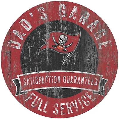 Tampa Bay Buccaneers 12" x 12" Dad's Garage Sign