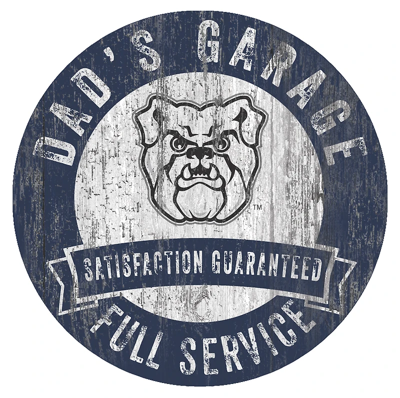 Butler Bulldogs 12" x 12" Dad's Garage Sign