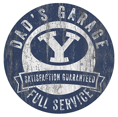 BYU Cougars 12" x 12" Dad's Garage Sign