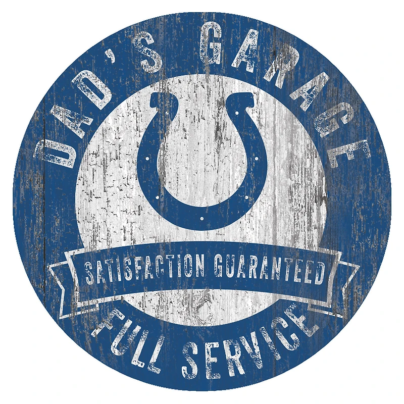 Indianapolis Colts 12" x 12" Dad's Garage Sign