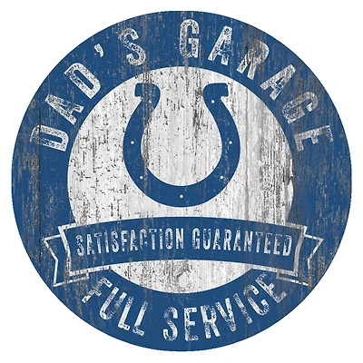 Indianapolis Colts 12" x 12" Dad's Garage Sign