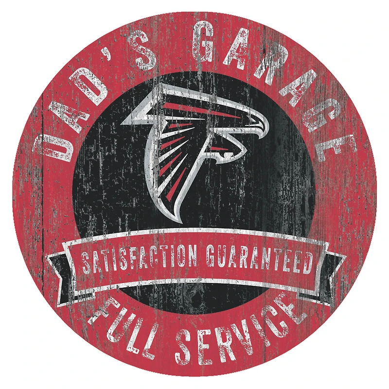 Atlanta Falcons 12" x 12" Dad's Garage Sign