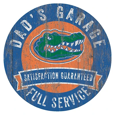 Florida Gators 12" x 12" Dad's Garage Sign
