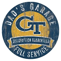 GA Tech Yellow Jackets 12" x 12" Dad's Garage Sign