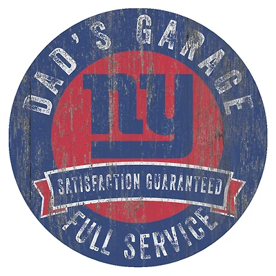 New York Giants 12" x 12" Dad's Garage Sign