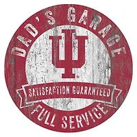 Indiana Hoosiers 12" x 12" Dad's Garage Sign