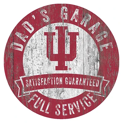 Indiana Hoosiers 12" x 12" Dad's Garage Sign