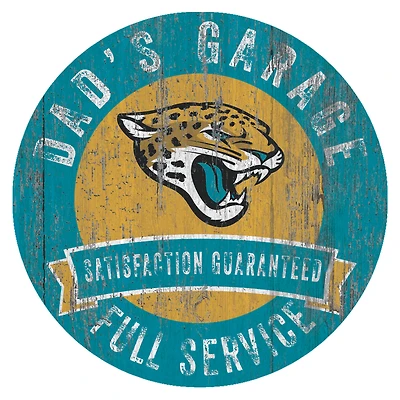 Jacksonville Jaguars 12" x 12" Dad's Garage Sign