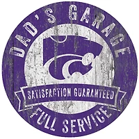 Kansas State Wildcats 12" x 12" Dad's Garage Sign