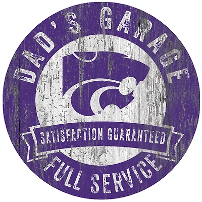 Kansas State Wildcats 12" x 12" Dad's Garage Sign